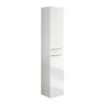 Armoire à colonnes effet bois blanc brillant 30x25 cm Armoire à colonnes effet bois blanc brillant 30x25 cm
