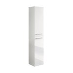 Armoire à colonnes effet bois blanc brillant 30x25 cm Armoire à colonnes effet bois blanc brillant 30x25 cm