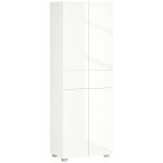 Armoire de cuisine 4 portes à poussée laqué blanc Armoire de cuisine 4 portes à poussée laqué blanc