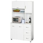 Armoire de cuisine multi - rangements mdf blanc