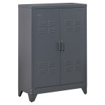 Armoire design industriel 2 étagères tôle métal Armoire design industriel 2 étagères tôle métal