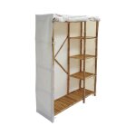 Armoire dressing en bambou, 3 tagres