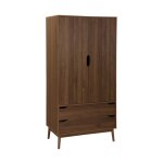 Armoire dressing vintage dcor bois 2 portes