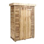 Armoire de jardin en bois traité marron 131 x 69 x 200 cm Armoire de jardin en bois traité marron 131 x 69 x 200 cm