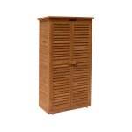 Armoire de jardin bois marron 87 x 46 x 160 cm
