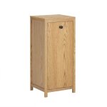 Armoire  linge effet bois couleur naturel