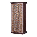 Armoire manguier en noyer et gris vieilli