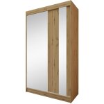 Armoire miroir et tiroirs, 120x216, artisan