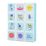 Armoire penderie modulable enfants 12 cubes 35x35x35cm