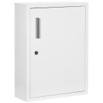 Armoire  pharmacie verrouillable 2 tagres logo croix acier blanc