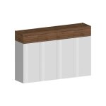 Armoire polyvalente 2 portes effet bois 120x44h126 cm ch�ne