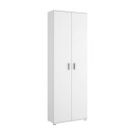 Armoire polyvalente  2 portes effet bois blanc 61x35 cm