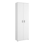 Armoire polyvalente  2 portes effet bois blanc 61x35 cm
