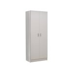 Armoire polyvalente  2 portes effet bois blanc 73x37 cm