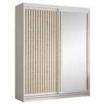 Armoire � portes coulissantes avec lamelles 120 cm, blanc