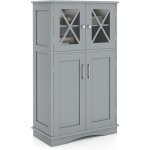 Armoire de salle de bain sur pied gris 51 x 32, 5 x 47 cm