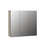 Armoire de toilette 3 portes miroir l90 cm - gris Armoire de toilette 3 portes miroir l90 cm - gris