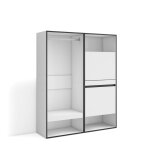 Armoire vestiaire effet bois blanc 120x35x145cm Armoire vestiaire effet bois blanc 120x35x145cm
