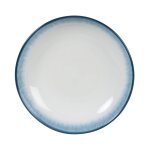 Assiette creuse en céramique blanche et bleue Assiette creuse en céramique blanche et bleue