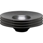 Assiettes creuses cosmos 27cm noires set de 4 kare design