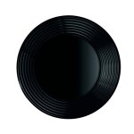Assiette creuse ondulée noire d23cm Assiette creuse ondulée noire d23cm