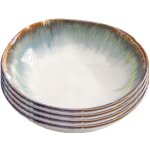 Assiettes creuses organic 20cm bleues set de 4 kare design