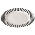 Assiette  dessert en cramique blanche et noire diamtre 20cm
