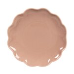 Assiette  dessert corolle en cramique rose