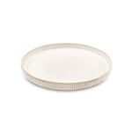 Assiettes dessert en grs beige