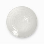 Assiette dessert en grs blanc