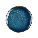 Assiette  dessert en grs bleu