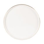Assiette  dessert en porcelaine blanche et dore