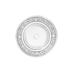 Assiette  dessert transparente verre  motifs romance - 18x18x1cm