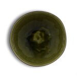 Assiette gourmet en grs vert 24cm
