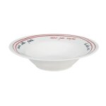Assiette  ptes en cramique blanche motif noir et rouge