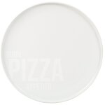 Assiette  pizza en cramique blanche