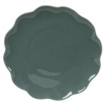 Assiette plate corolle en c�ramique bleue