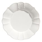 Assiette plate en faence blanche