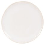 Assiette plate en faence grave blanche