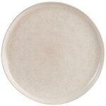 Assiette plate en grès beige Assiette plate en grès beige