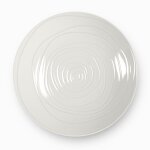 Assiette plate en grs blanc