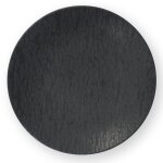 Assiette plate en grès noir Assiette plate en grès noir