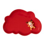 Assiette plate en grs rouge