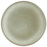 Assiette plate en grs vert