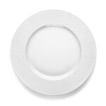 Assiette plate en porcelaine blanc