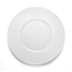 Assiette plate en porcelaine blanc Assiette plate en porcelaine blanc
