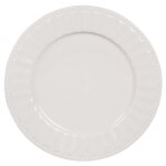 Assiette plate en porcelaine blanche