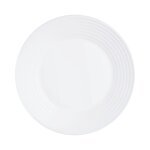 Assiette plate en verre opale extra rsistant d25cm