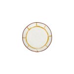 Assiette en porcelaine jaune