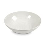 Assiette salade et ptes en grs blanc